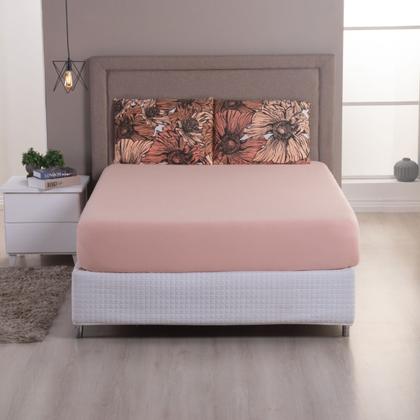 Imagem de Jogo de Lençol Casal Queen Malha 100% Algodão 03 Peças Com Elástico