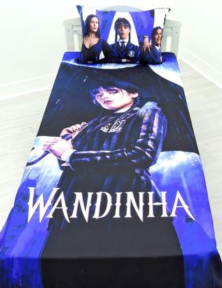 Imagem de Jogo De Lençol Cobre Leito E Fronha Wandinha 1 ls-wa1