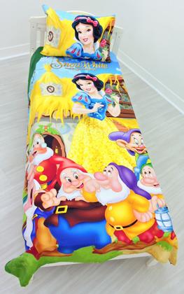 Imagem de Jogo De Lençol Cobre Leito Fronha Infantil Branca De Neve 2 ls-bn2