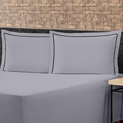 Imagem de Jogo de Lençol Conjugado para Cama Box CASAL Versatile com Fronhas 03 Peças - Capa Luva Percal 300 Fios Toque Acetinado