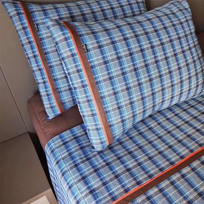 Imagem de Jogo de lençol flanela VivaIN Cianita marrom 4 peças