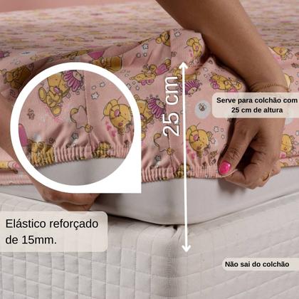 Imagem de Jogo De Lençol Infantil Com Elástico Em Malha Resistente