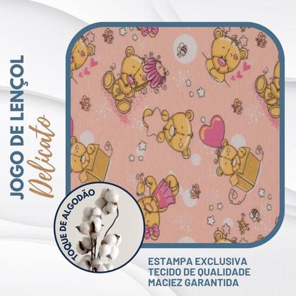 Imagem de Jogo De Lençol Infantil Com Elástico Em Malha Resistente