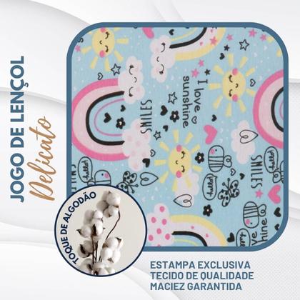 Imagem de Jogo De Lençol Infantil Com Elástico Em Malha Resistente