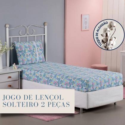 Imagem de Jogo De Lençol Infantil Com Elástico Em Malha Resistente