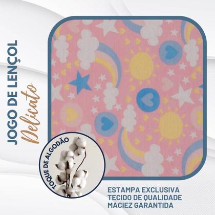 Imagem de Jogo De Lençol Infantil Com Elástico Em Malha Resistente