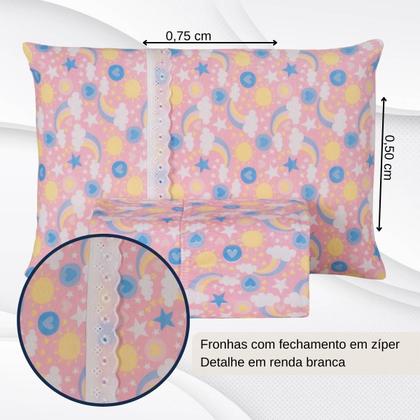 Imagem de Jogo De Lençol Infantil Com Elástico Em Malha Resistente