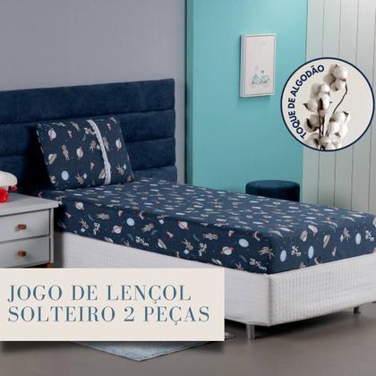 Imagem de Jogo De Lençol Infantil Com Elástico Em Malha Resistente