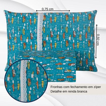 Imagem de Jogo De Lençol Infantil Com Elástico Em Malha Resistente