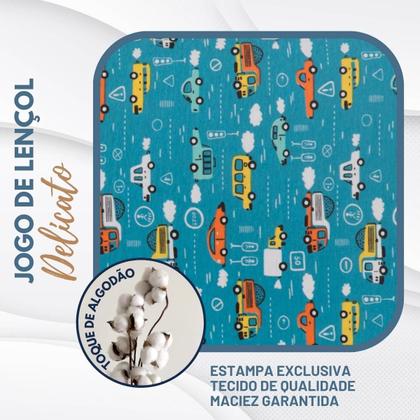 Imagem de Jogo De Lençol Infantil Com Elástico Em Malha Resistente