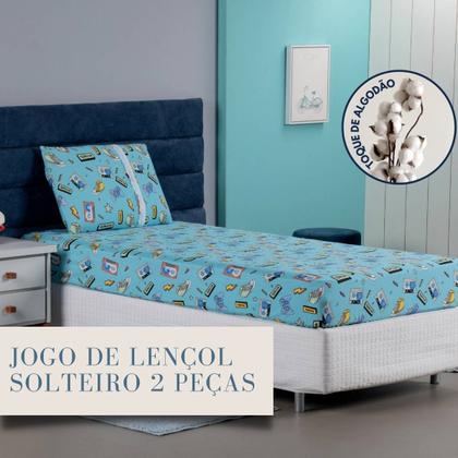 Imagem de Jogo De Lençol Infantil Com Elástico Em Malha Resistente
