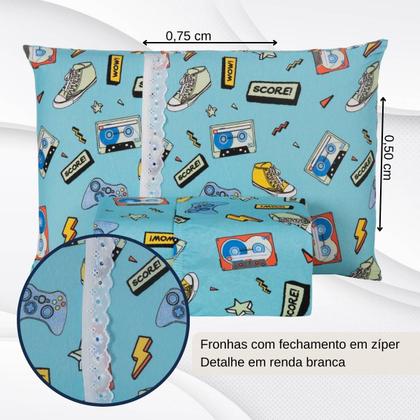 Imagem de Jogo De Lençol Infantil Com Elástico Em Malha Resistente