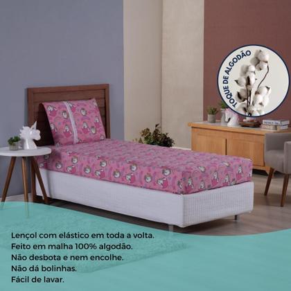 Imagem de Jogo De Lençol Infantil Com Elástico Em Malha Resistente