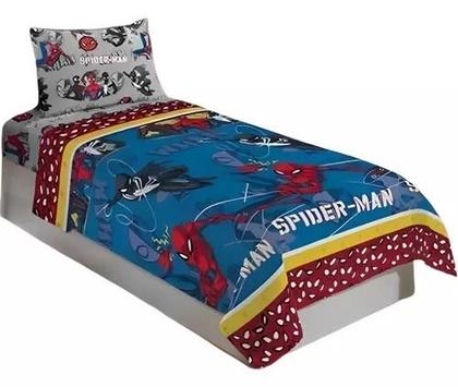 Imagem de Jogo De Lençol Infantil Para menino Homem Aranha mais Fronha