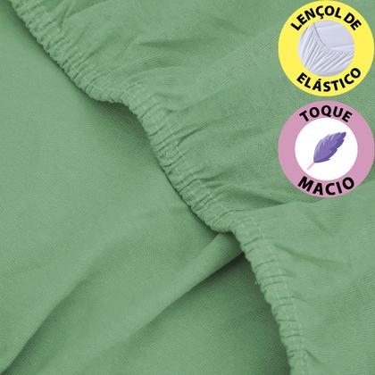 Imagem de Jogo de Lençol King 3 Peças Estampado de Malha 100% Algodão com Elástico Buettner - Emcompre