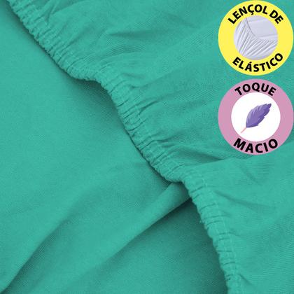 Imagem de Jogo de Lençol King 3 Peças Estampado de Malha 100% Algodão com Elástico Buettner - Emcompre