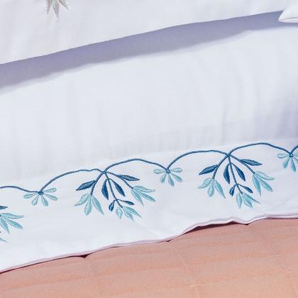 Imagem de Jogo De lençol King Urban Bordado 4Pçs 200 Fios 100% Algodão Várias Cores