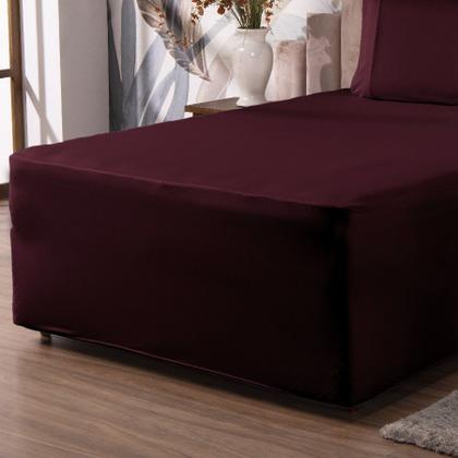 Imagem de Jogo de Lençol Luva Queen Conjugada Veste Colchão e Box Malha 3 Peças