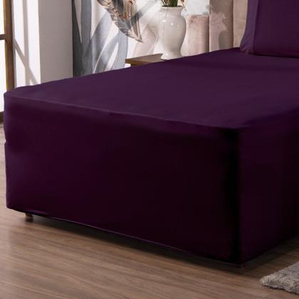 Imagem de Jogo de Lençol Luva Solteiro Conjugada Veste Colchão e Box Malha 2 Peças