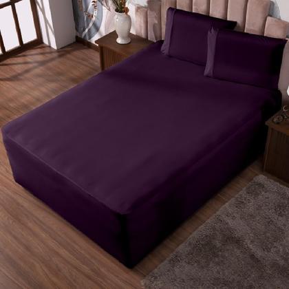 Imagem de Jogo de Lençol Luva Solteiro Conjugada Veste Colchão e Box Malha 2 Peças