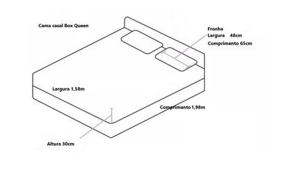 Imagem de Jogo de Lençol Malha Casal Box Queen Liso com 02 Fronhas 100% Algodão