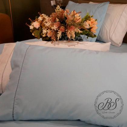 Imagem de Jogo de Lençol Micro Percal 400 Fios Ponto Palito - Solteiro / Casal Padrão / Queen / King