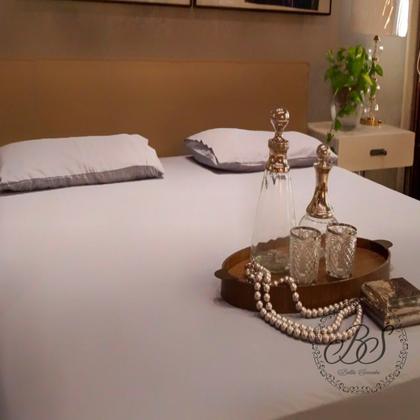 Imagem de Jogo de Lençol Micro Percal 400 Fios Ponto Palito - Solteiro / Casal Padrão / Queen / King