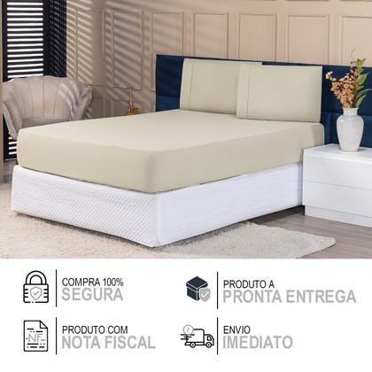 Imagem de Jogo de Lençol Micropercal Casal 400 Fios 3pças Premium