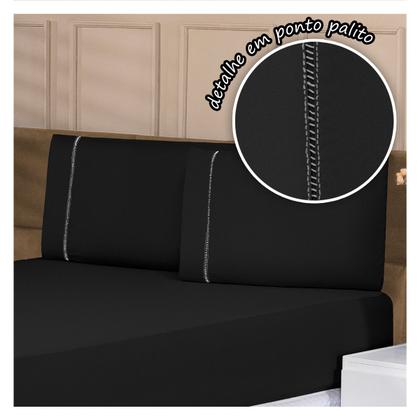 Imagem de Jogo de Lençol Micropercal Casal 400 Fios 3pças Premium