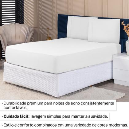 Imagem de Jogo de Lençol Micropercal Casal 400 Fios 3pças Premium