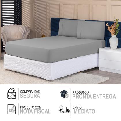 Imagem de Jogo de Lençol Micropercal Casal 400 Fios 3pças Premium