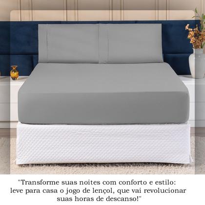 Imagem de Jogo de Lençol Micropercal Casal 400 Fios 3pças Premium