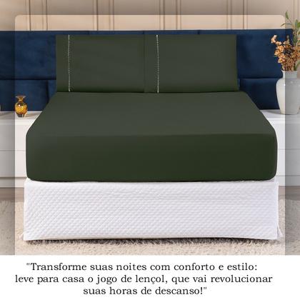 Imagem de Jogo de Lençol Micropercal Casal 400 Fios 3pças Premium