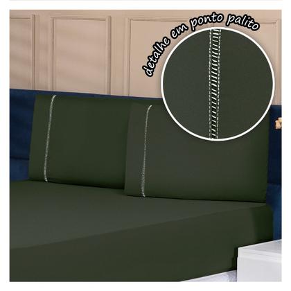 Imagem de Jogo de Lençol Micropercal Casal 400 Fios 3pças Premium