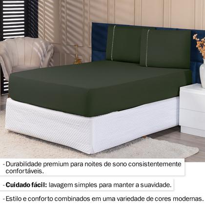 Imagem de Jogo de Lençol Micropercal Casal 400 Fios 3pças Premium