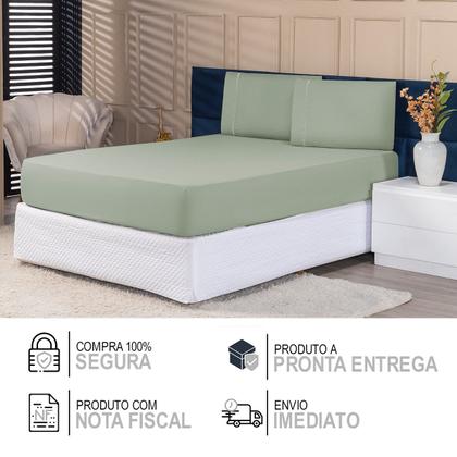 Imagem de Jogo de Lençol Micropercal Casal 400 Fios 3pças Premium