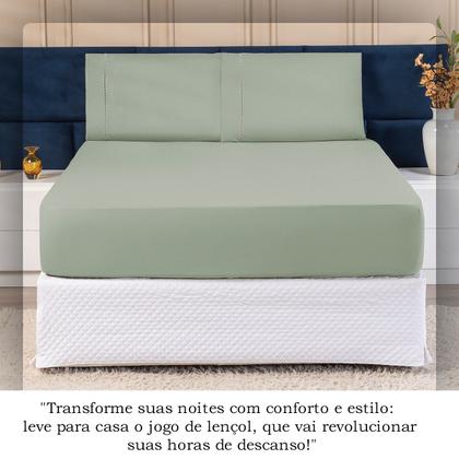 Imagem de Jogo de Lençol Micropercal Casal 400 Fios 3pças Premium