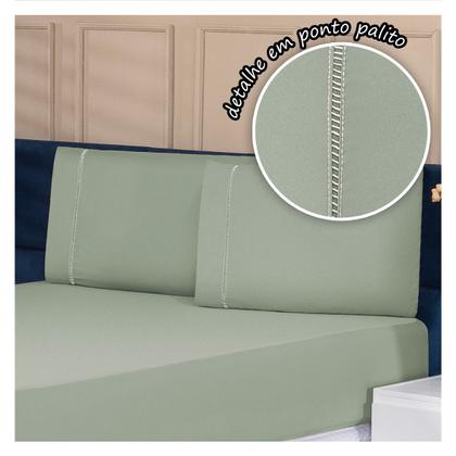 Imagem de Jogo de Lençol Micropercal Casal 400 Fios 3pças Premium