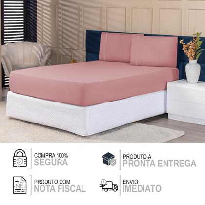 Imagem de Jogo de Lençol Micropercal Casal 400 Fios 3pças Premium