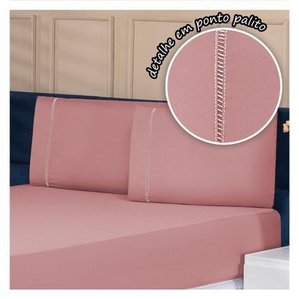 Imagem de Jogo de Lençol Micropercal Casal 400 Fios 3pças Premium