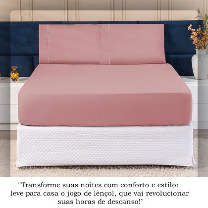 Imagem de Jogo de Lençol Micropercal Casal 400 Fios 3pças Premium