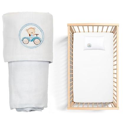 Imagem de Jogo De Lençol Para Berço Americano 2 Peças Fronha E Lençol Com Elástico - Bublim Incomfral Baby