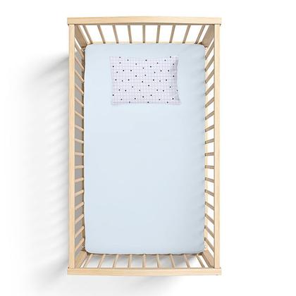 Imagem de Jogo De Lençol Para Berço Americano Com 2 Peças Fronha e Lençol Malha - Bublim Incomfral