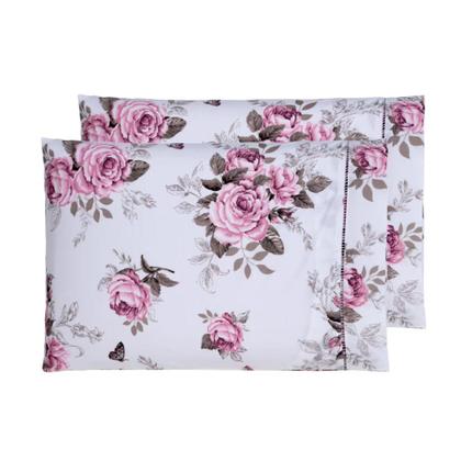 Imagem de Jogo De Lençol Queen 3 Peças 100% Algodão ponto palito com elastico na volta toda