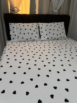 Imagem de Jogo De Lençol Queen 3 Peças 100% Algodão ponto palito com elastico na volta toda