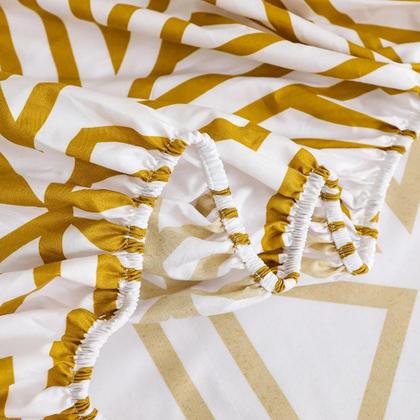 Imagem de Jogo de Lençol Queen 4 Peças com Elástico 1,98m x1,58m x 0,3m de Altura Estampas Sortidas