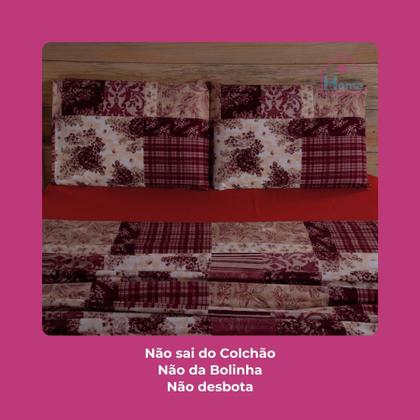 Imagem de Jogo de lençol queen 4 peças estampado micropercal 400 fios macio