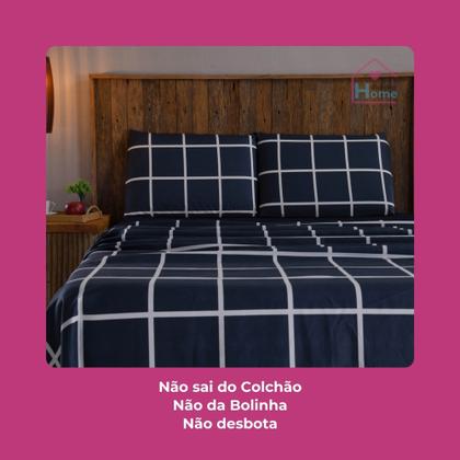 Imagem de Jogo de lençol queen 4 peças estampado micropercal 400 fios macio