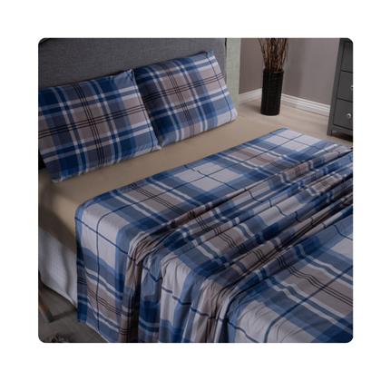 Imagem de Jogo de lençol queen 4 peças estampado micropercal 400 fios macio