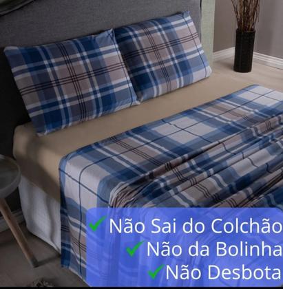 Imagem de Jogo de lençol queen 4 peças estampado micropercal 400 fios macio